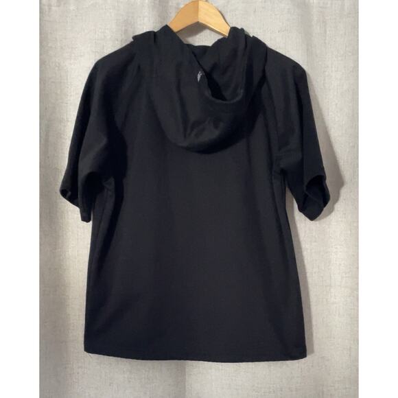 Saga Outerwear Black Hoodie Mens Small Pullover Short Sleeve Sweater - Picture 5 of 5